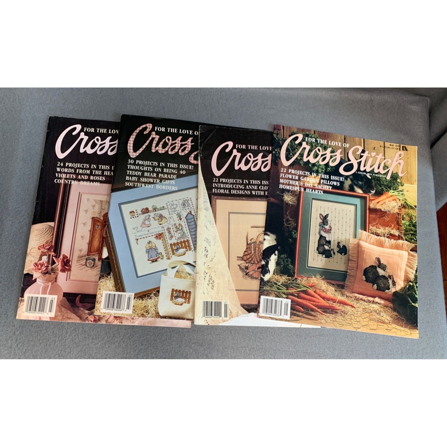 Lot of 4 "For The Love Of Cross Stitch" Magazines