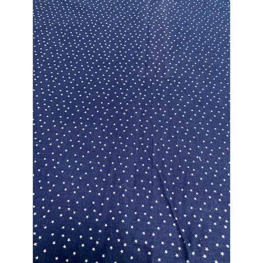 Blue Star Pattern Cotton Fabric 1 Yard By 38 Inches Wide