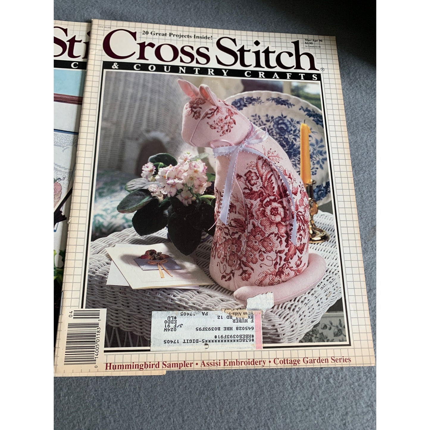 Vintage Cross Stitch & Country Crafts Magazines Lot of 3 Issues 1990s