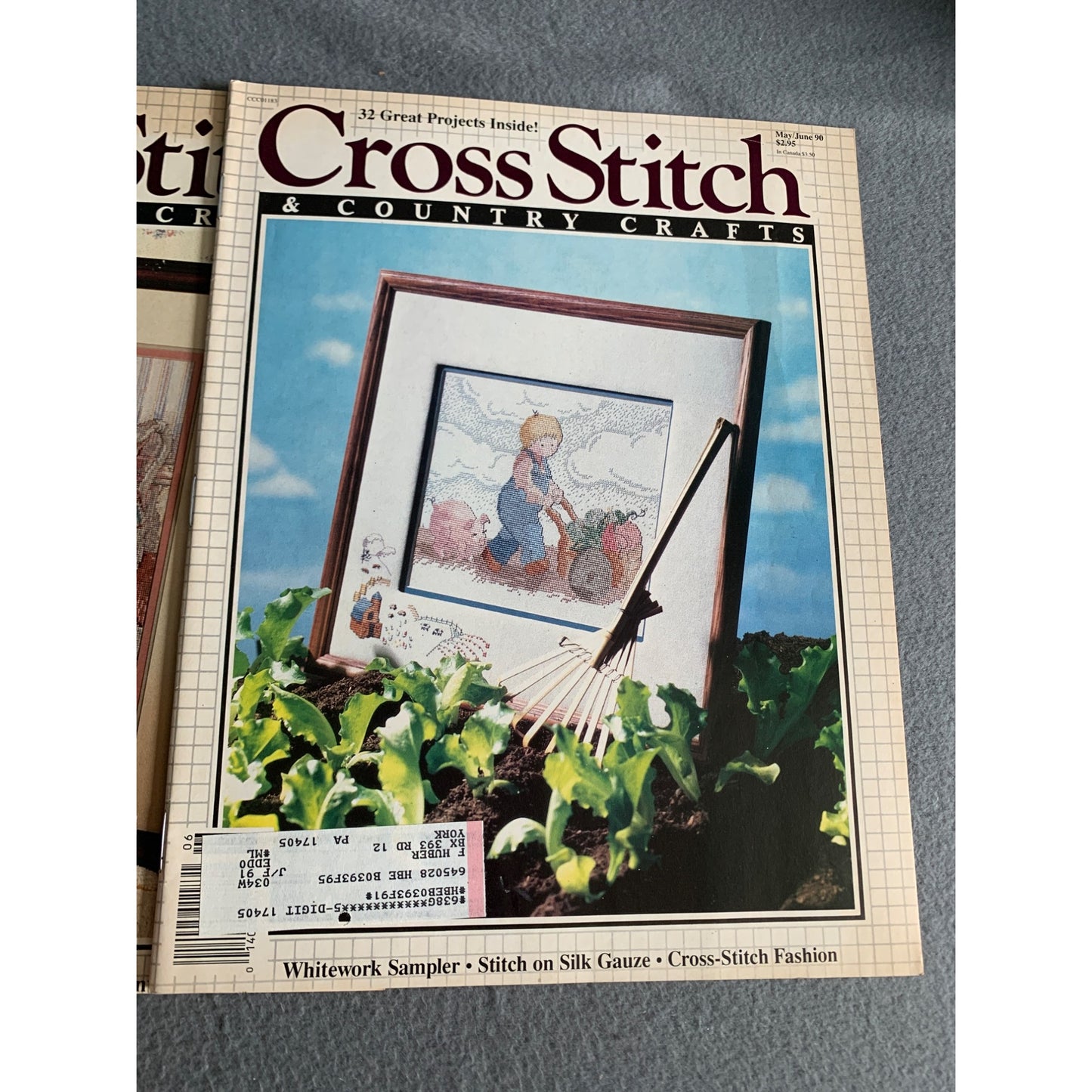 Vintage Cross Stitch & Country Crafts Magazines Lot of 3 Issues 1990s