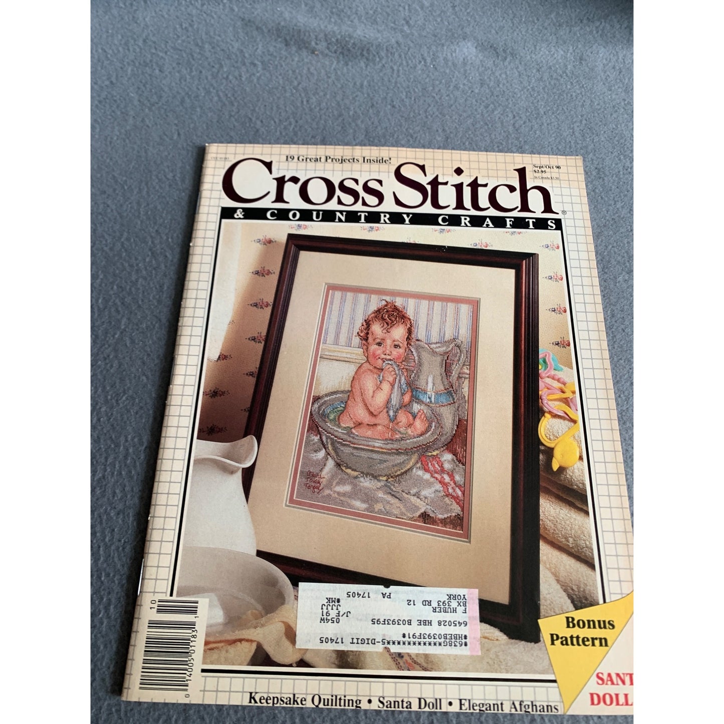 Vintage Cross Stitch & Country Crafts Magazines Lot of 3 Issues 1990s