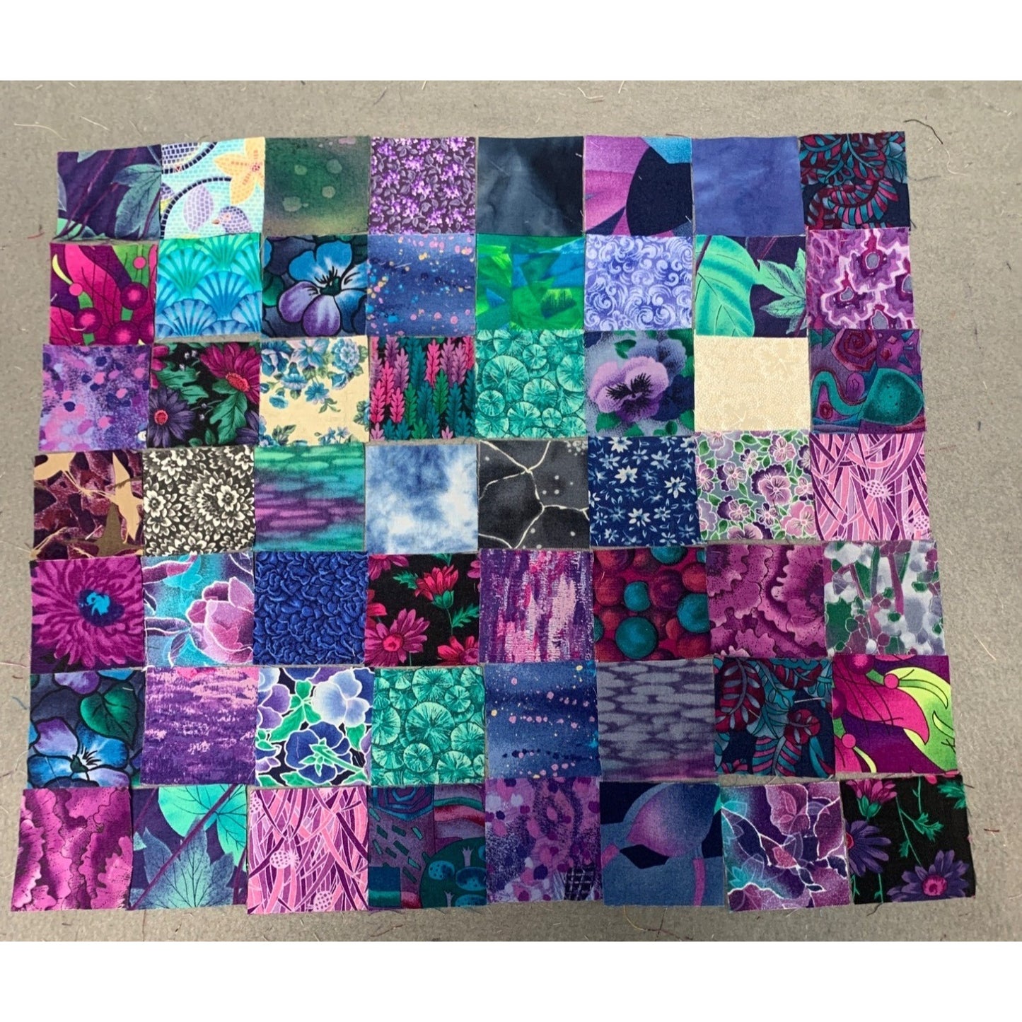 112 Precut 2" Cotton Fabric Squares Assorted Floral & Geometric Patterns Quilting & Crafting