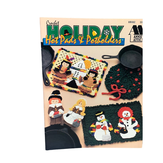 Vintage Crochet Holiday Hot Pads & Potholders Pattern Book