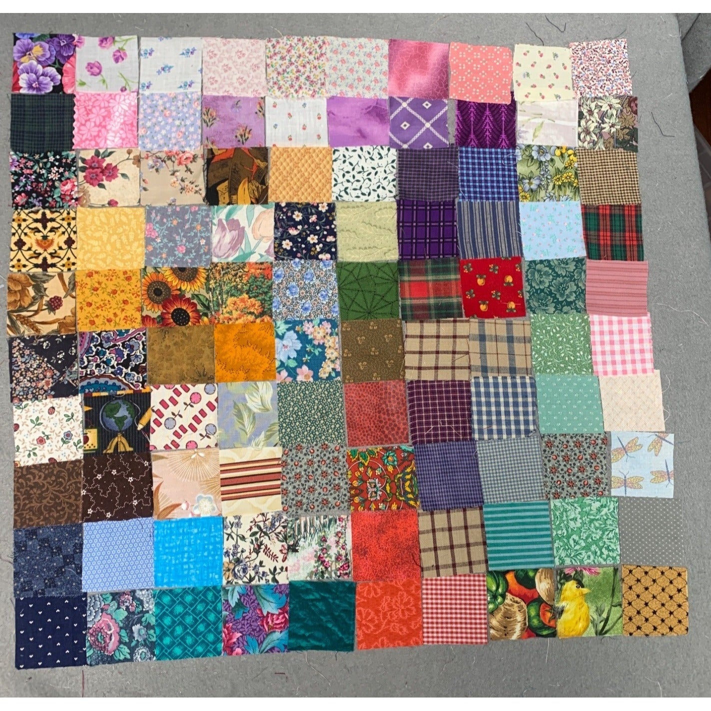 100 Precut 2" Square Cotton Fabric Quilt Squares Sew