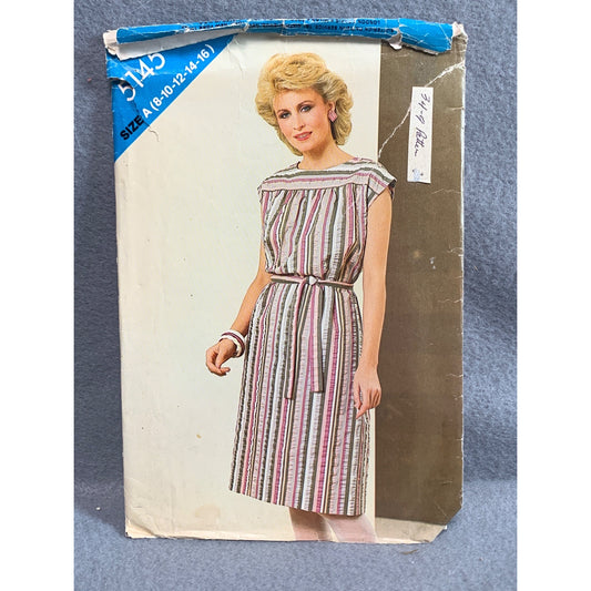 Vintage Sewing Pattern Simplicity 5145 Womens Dress Size 8-16