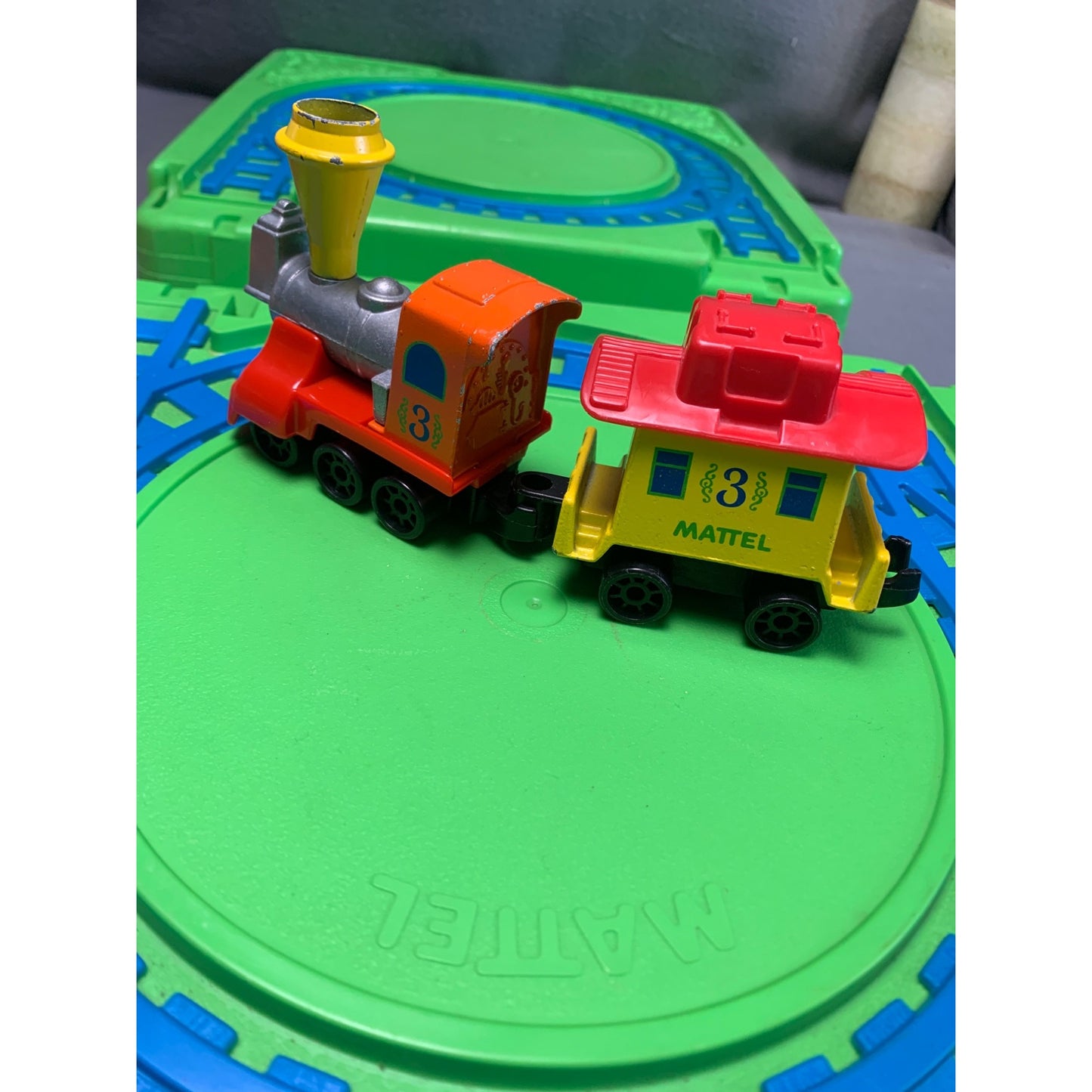 Vintage Mattel My First Wheels Childrens Train Set Diecast 1981 Railroad