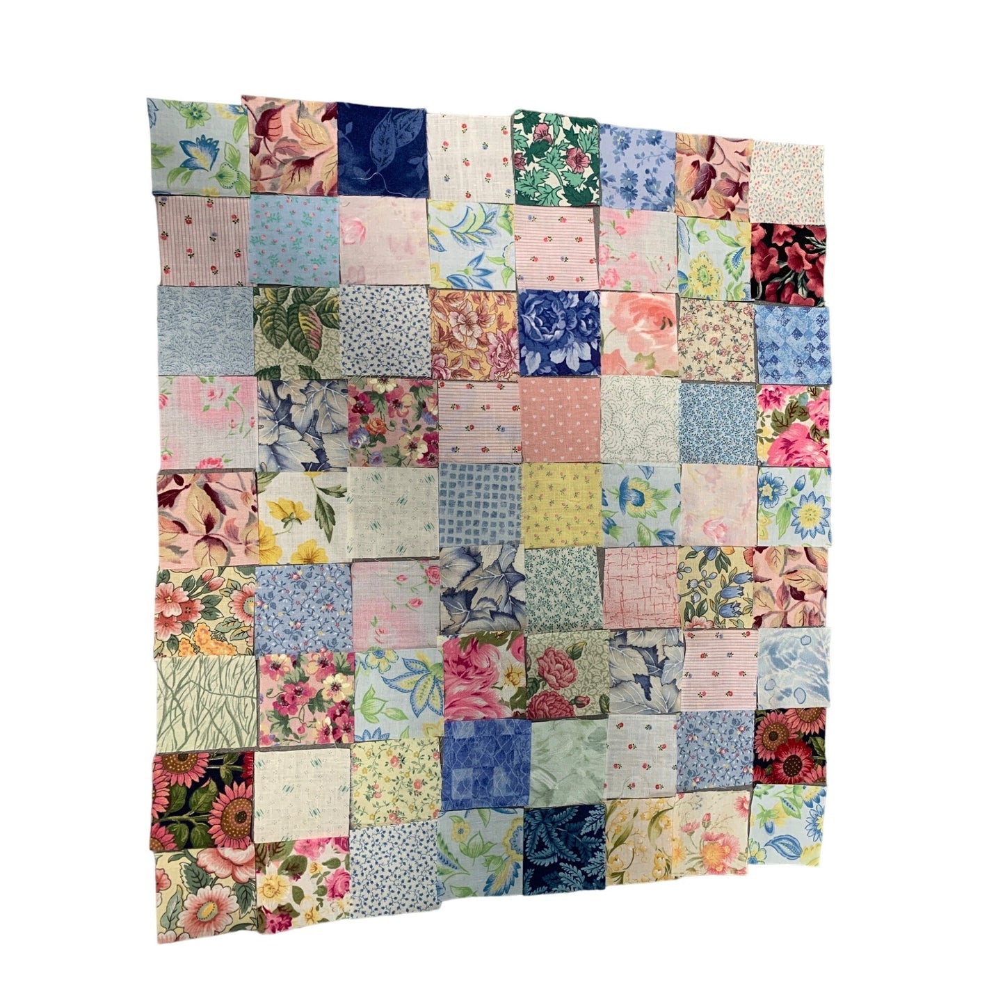 144 Precut 2" Floral Cotton Fabric Squares Quilting Sewing & Craft Projects