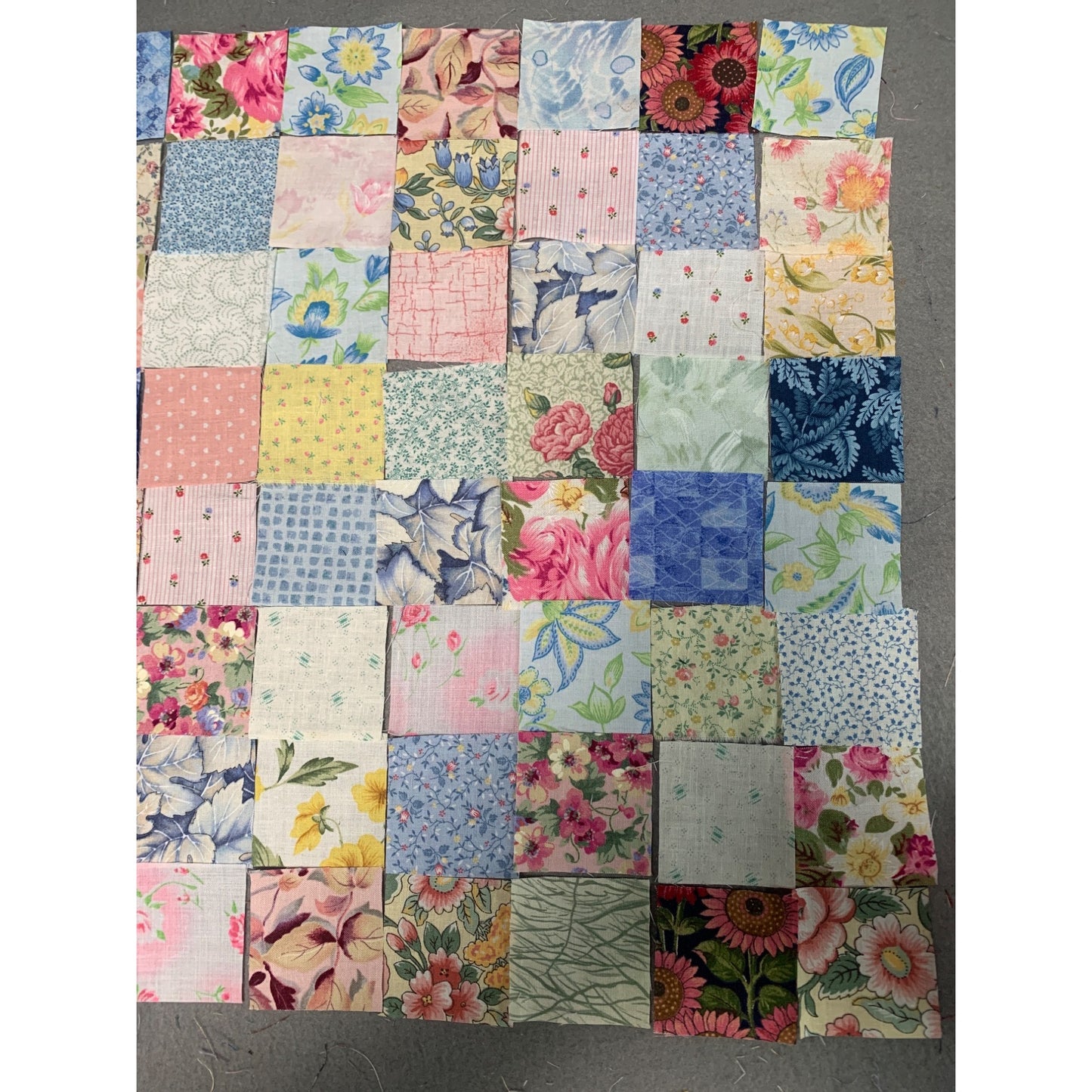 144 Precut 2" Floral Cotton Fabric Squares Quilting Sewing & Craft Projects