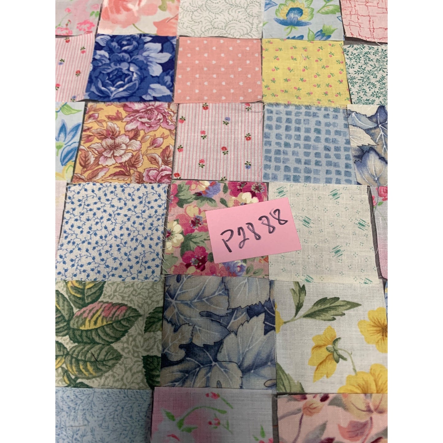 144 Precut 2" Floral Cotton Fabric Squares Quilting Sewing & Craft Projects