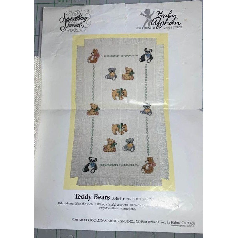 Something Special Teddy Bears Baby Afghan Counted Cross Stitch 18 count