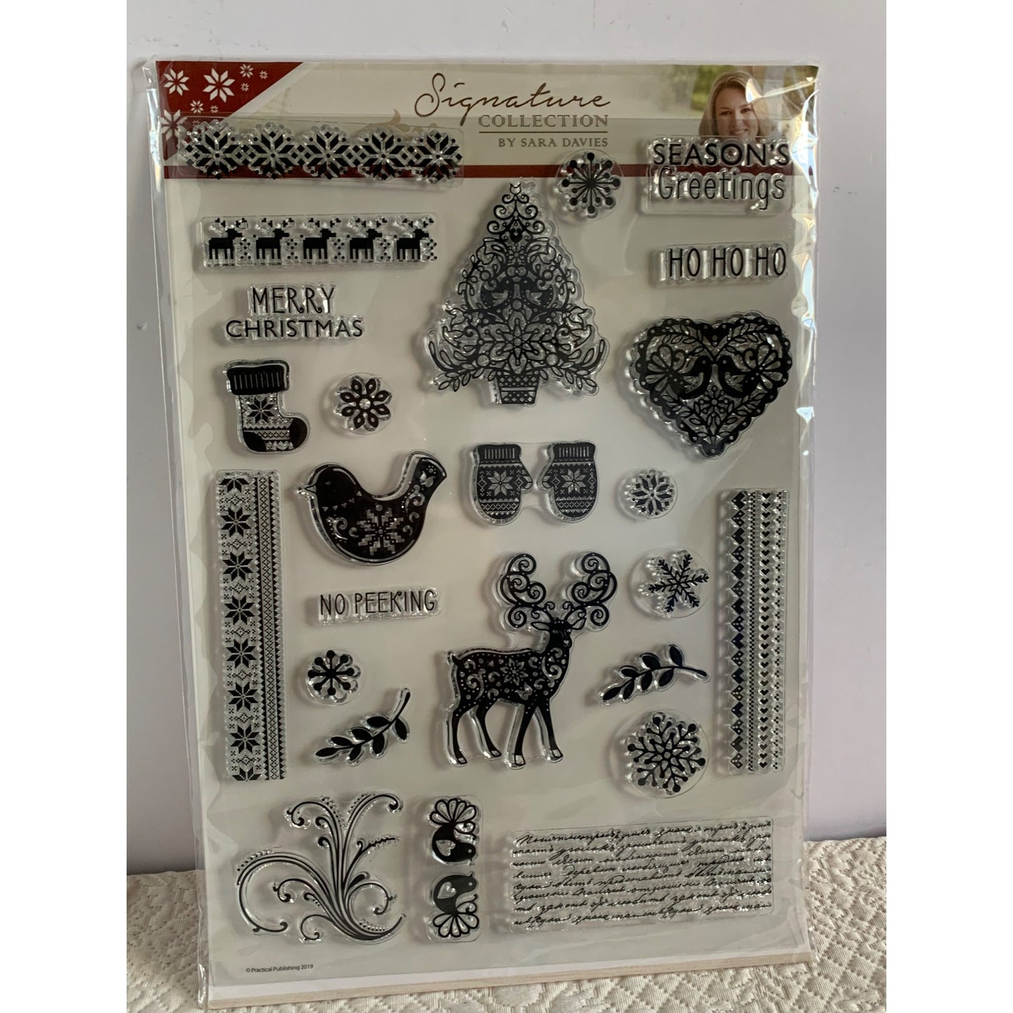 Christmas Signature Collection Clear Cling Stamps Crafters Companion Set - New