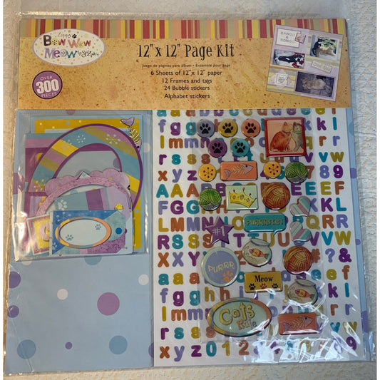 Zippy Bow Wow Meow scrapbooking page kit by Sue Zipkin - New