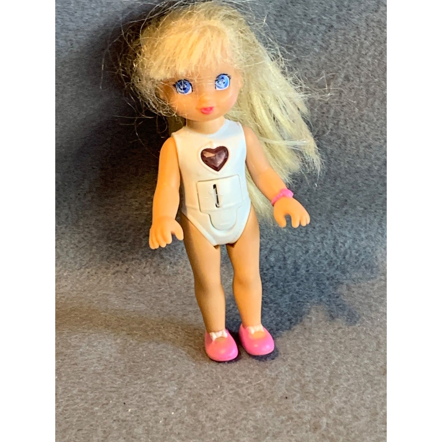 Vintage Zizzle Doll 2008 Blonde Hair Blue Eyes Pink Shoes 4 Inch