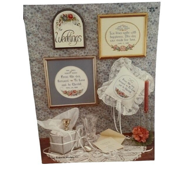 For Weddings counted cross stitch design leaflet book