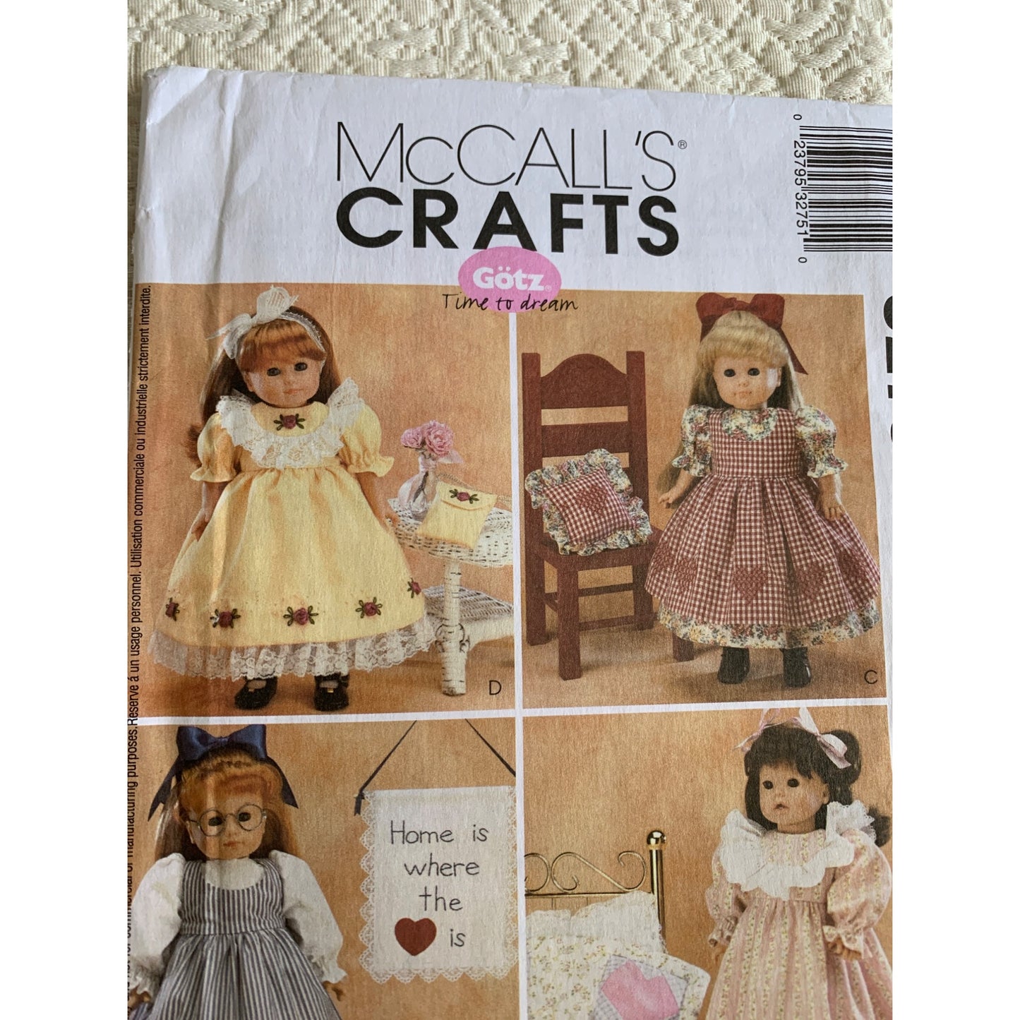 McCalls 18 inch doll clothes pattern 3275 - uncut