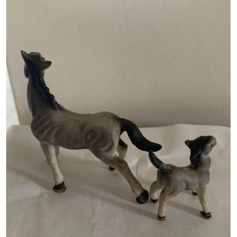 Vintage Horse and Foal Bone China Figure Set