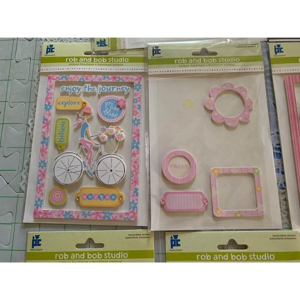 Rob and Bob Studio Handcrafted Stickers Embellishments For Scrapbooking #3gw