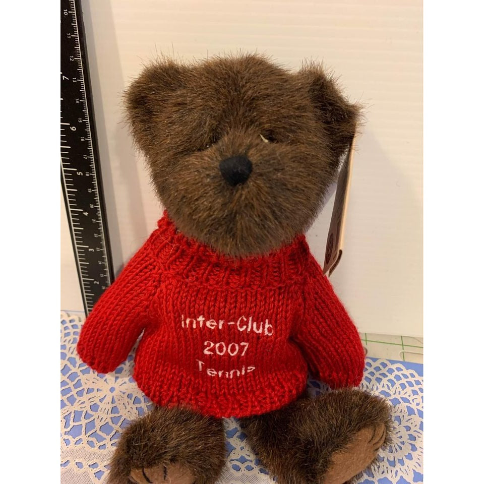 Boyds Inter Club Tennis Bear 9 inch tall