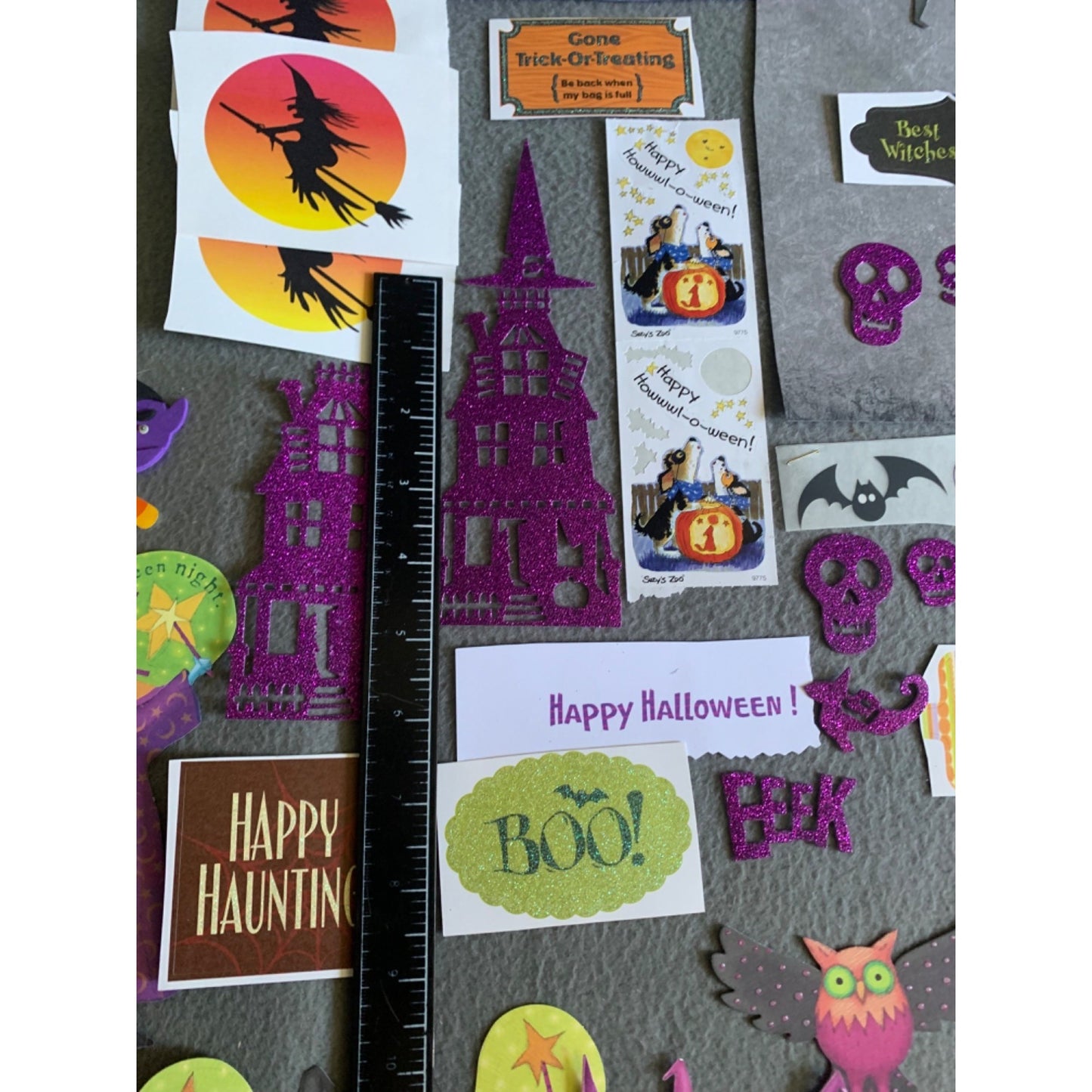 Deluxe Halloween Craft Kit With Glitter Stickers Paper Cutouts & Cards