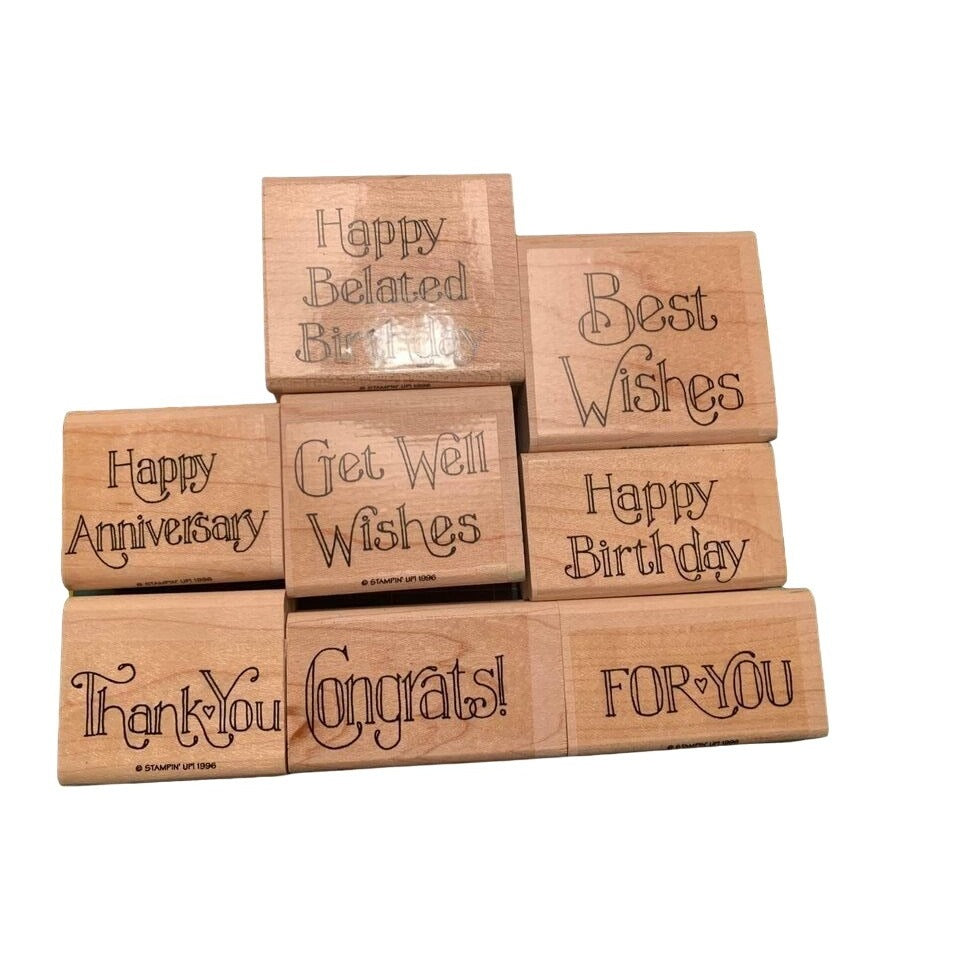 Stampin up Favorite Greetings Rubber Stamp Set