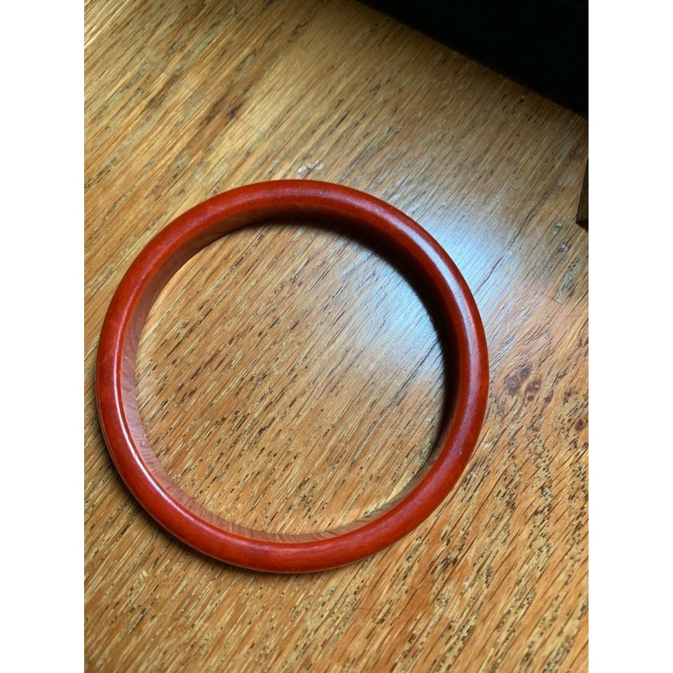 Red Marbled Bakelite Bracelet