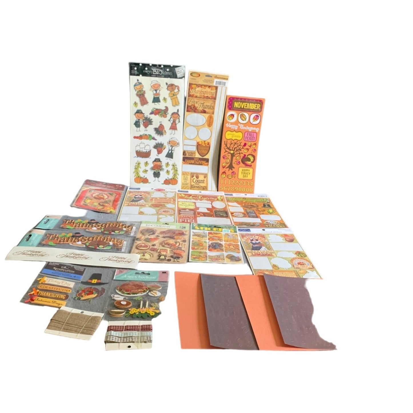 Thanksgiving & Autumn-Themed Scrapbooking Sticker Bundle