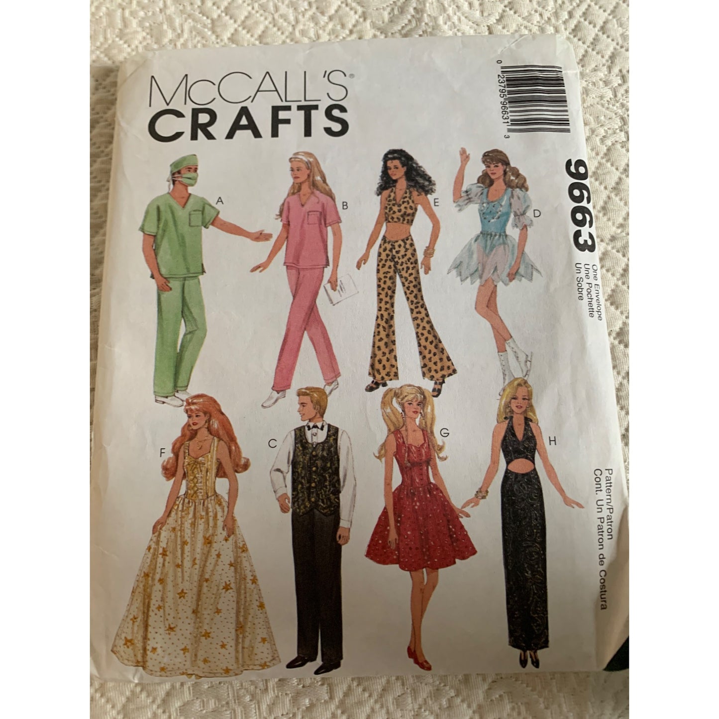 Vintage McCalls Barbie clothes pattern 9663