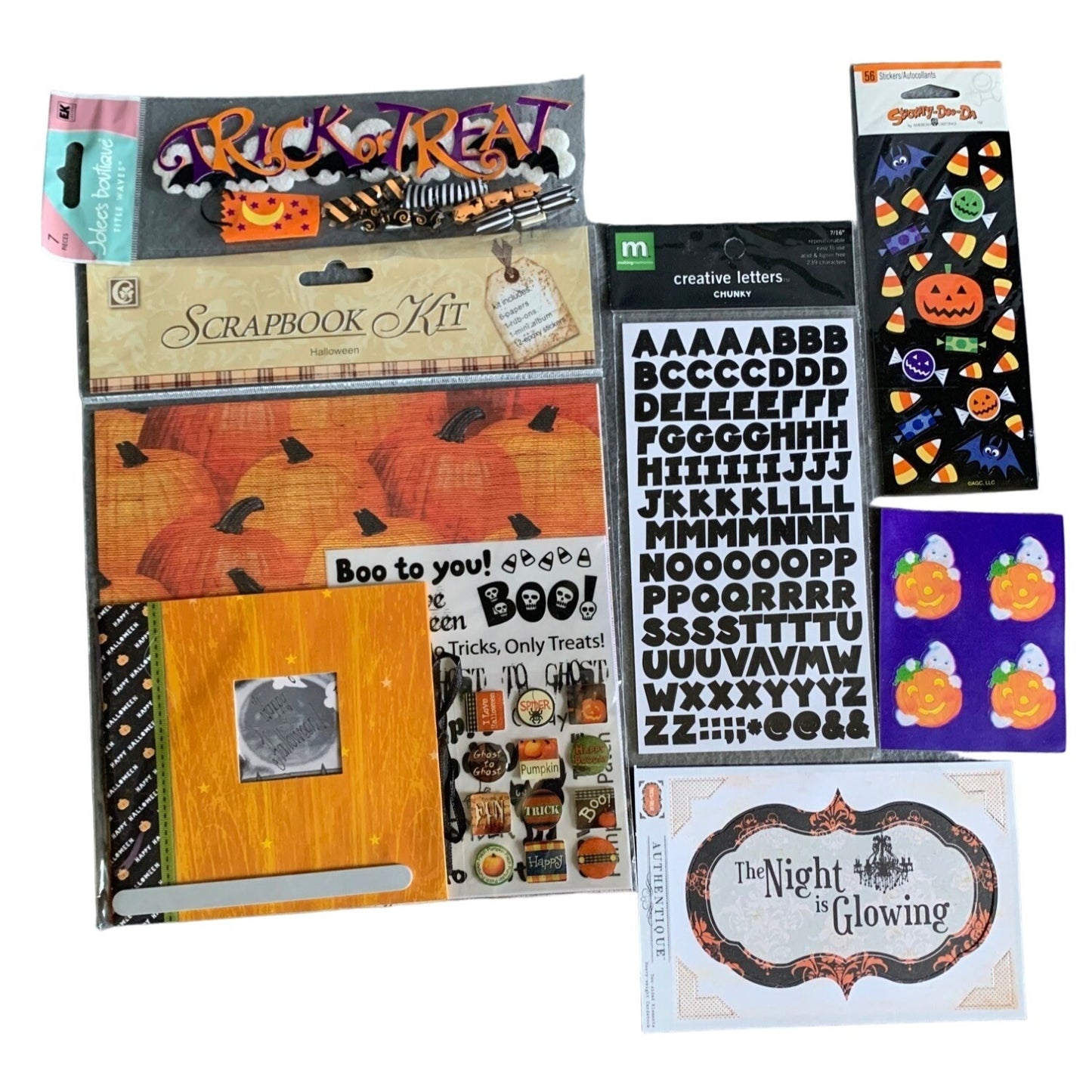 Halloween Scrapbook Kit With Stickers & Creative Letters