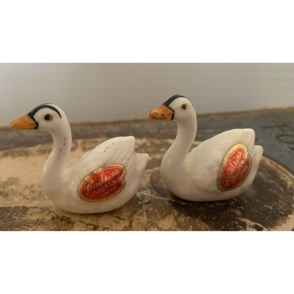 Vintage Swans Shiken Japan Miniature Figures