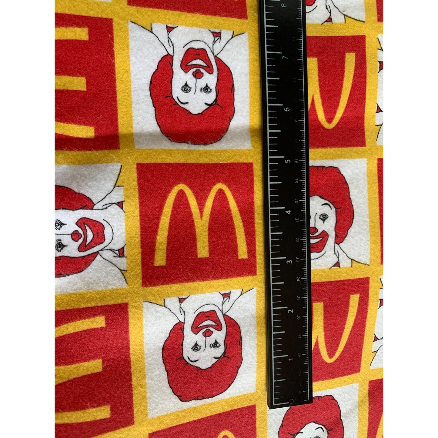 Vintage Ronald McDonalds with golden arches Spectrix flannel fabric 1 yard