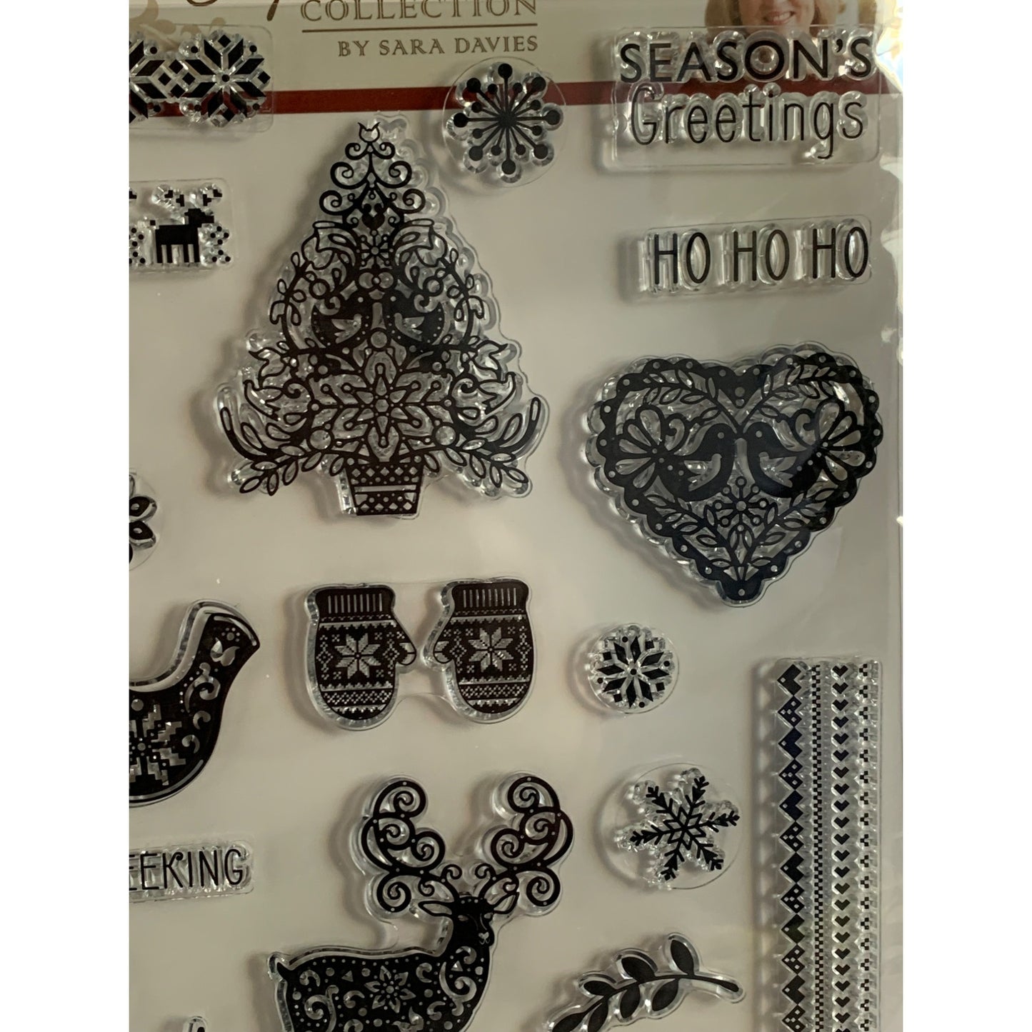 Christmas Signature Collection Clear Cling Stamps Crafters Companion Set - New