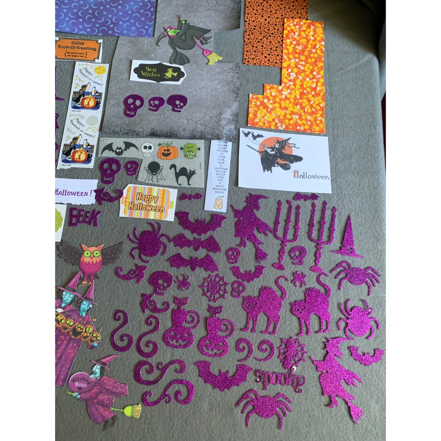 Deluxe Halloween Craft Kit With Glitter Stickers Paper Cutouts & Cards