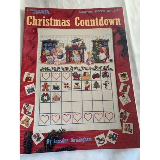 Leisure Arts Christmas Countdown cross stitch design leaflet book 4