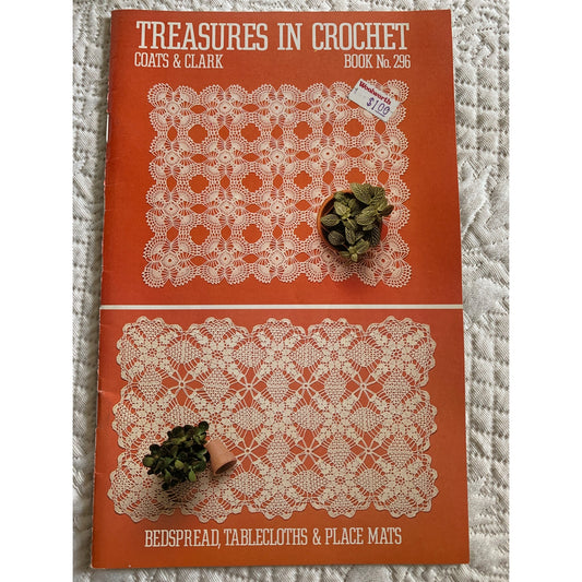 Coats & Clark's Treasures in Crochet Book No 296