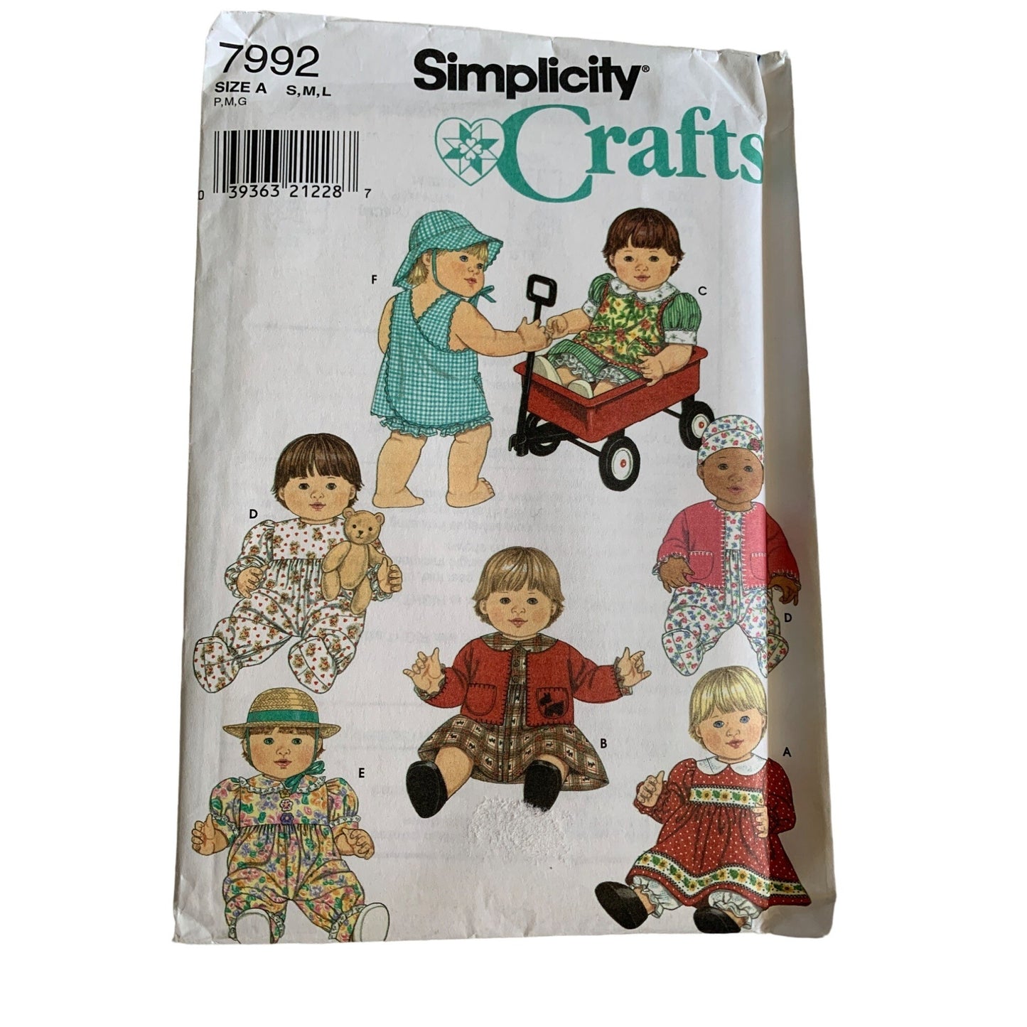 Simplicity 12 to 22 inch Doll Dress Clothes pattern 7992 - uncut