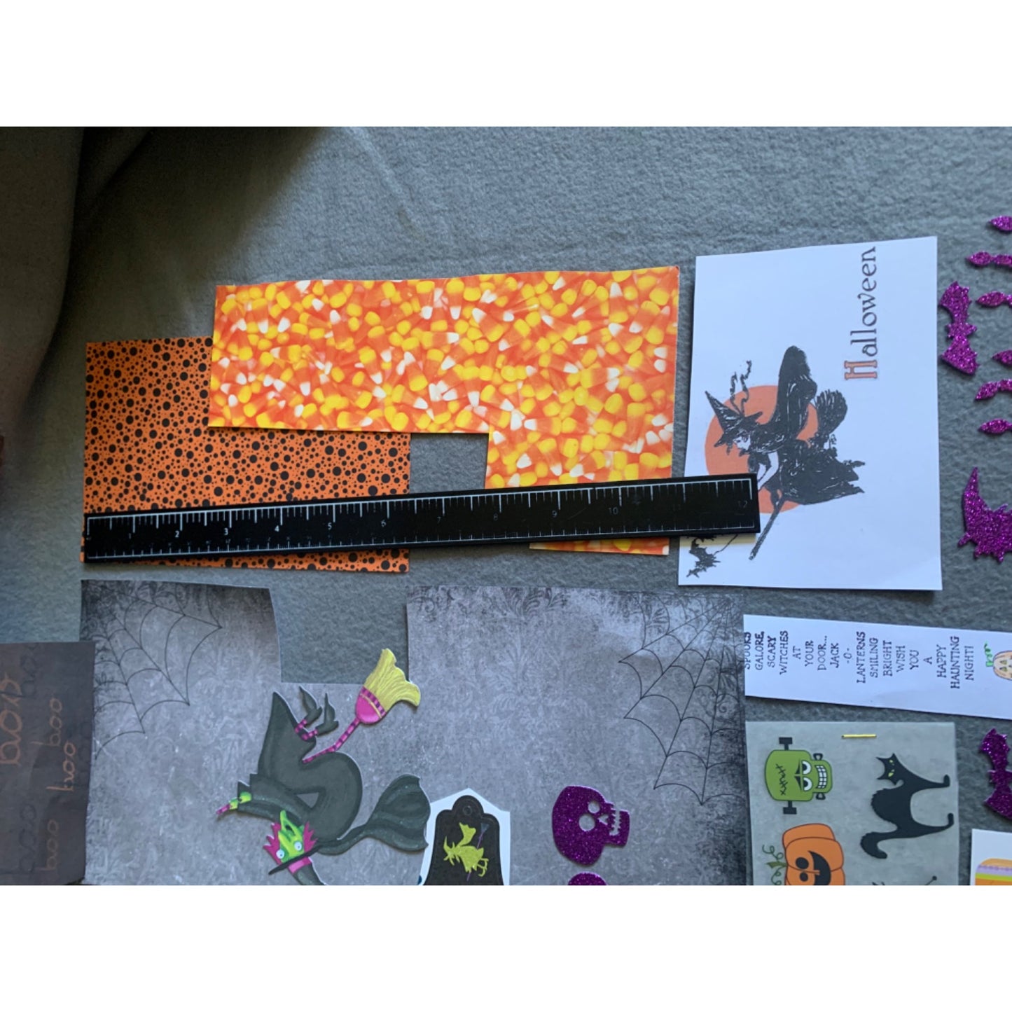 Deluxe Halloween Craft Kit With Glitter Stickers Paper Cutouts & Cards