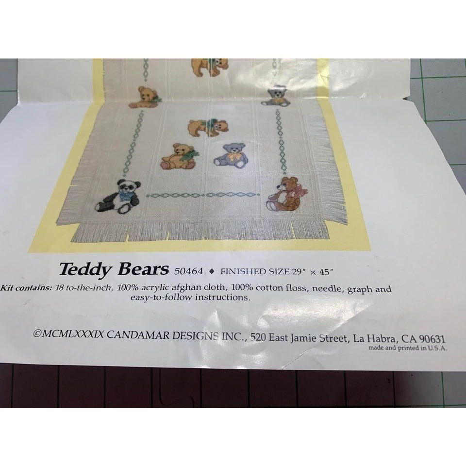 Something Special Teddy Bears Baby Afghan Counted Cross Stitch 18 count