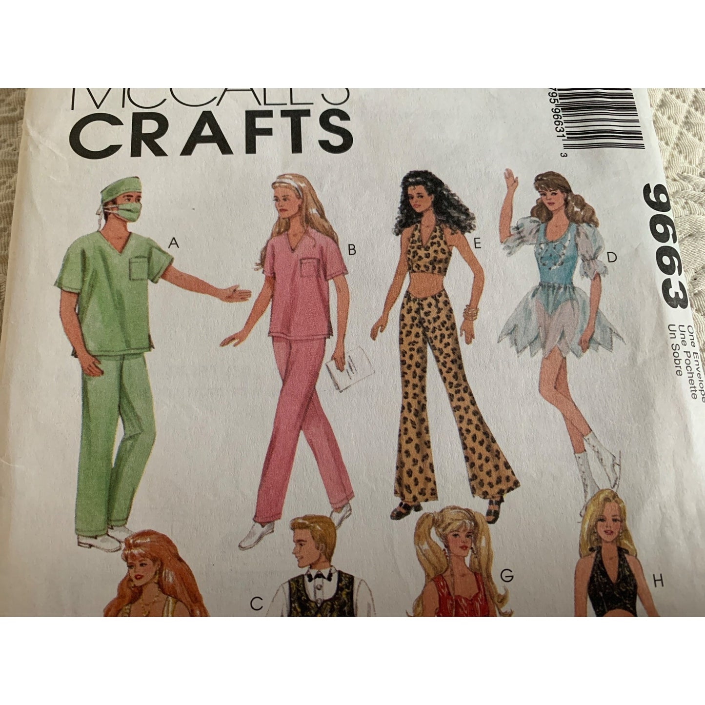 Vintage McCalls Barbie clothes pattern 9663