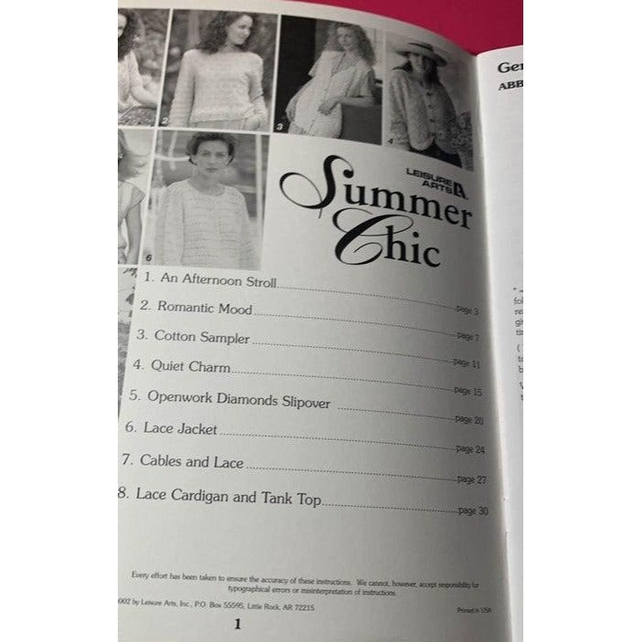 Leisure Arts Summer Chic Knit Design Book