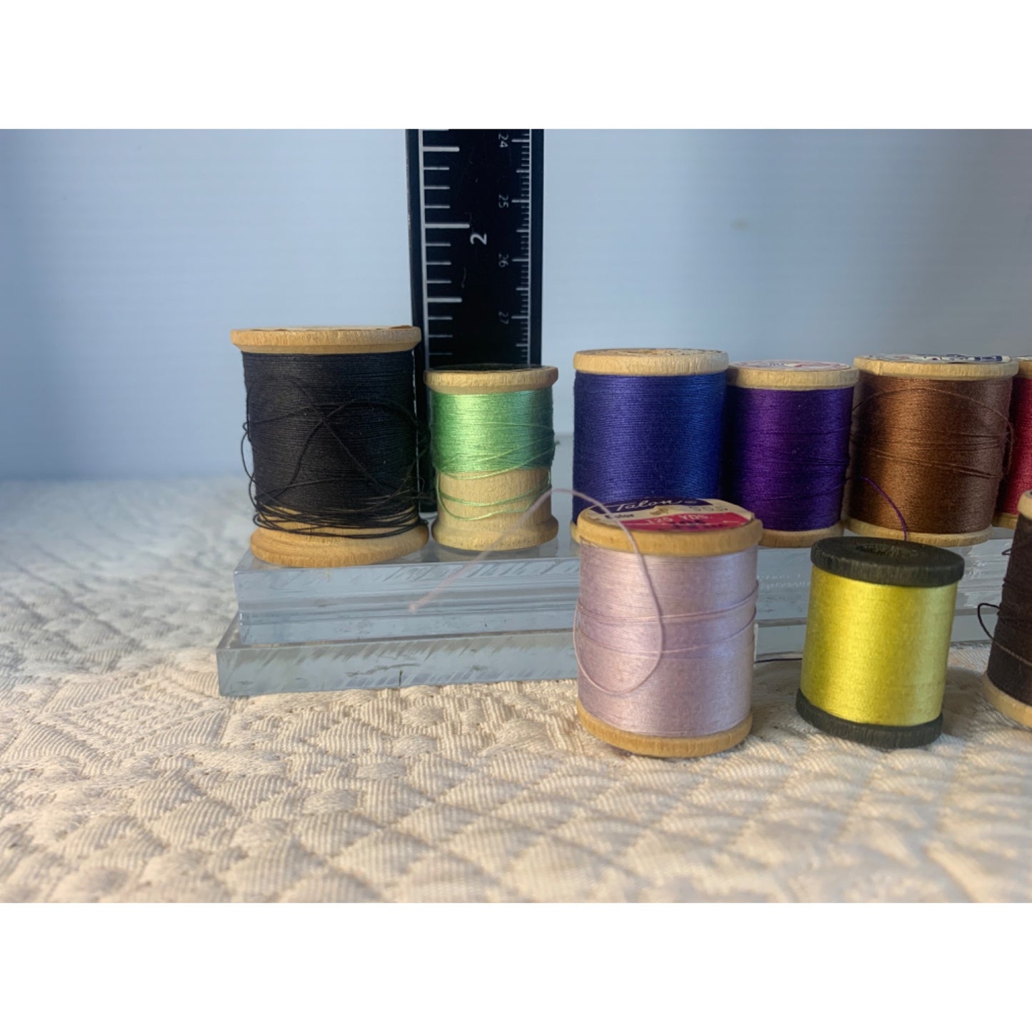 Vintage Sewing Thread wood spools set of 10 #20