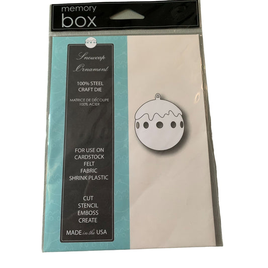 Memory Box Snowcap Ornament Craft Die 1.5" X 1.8" - New