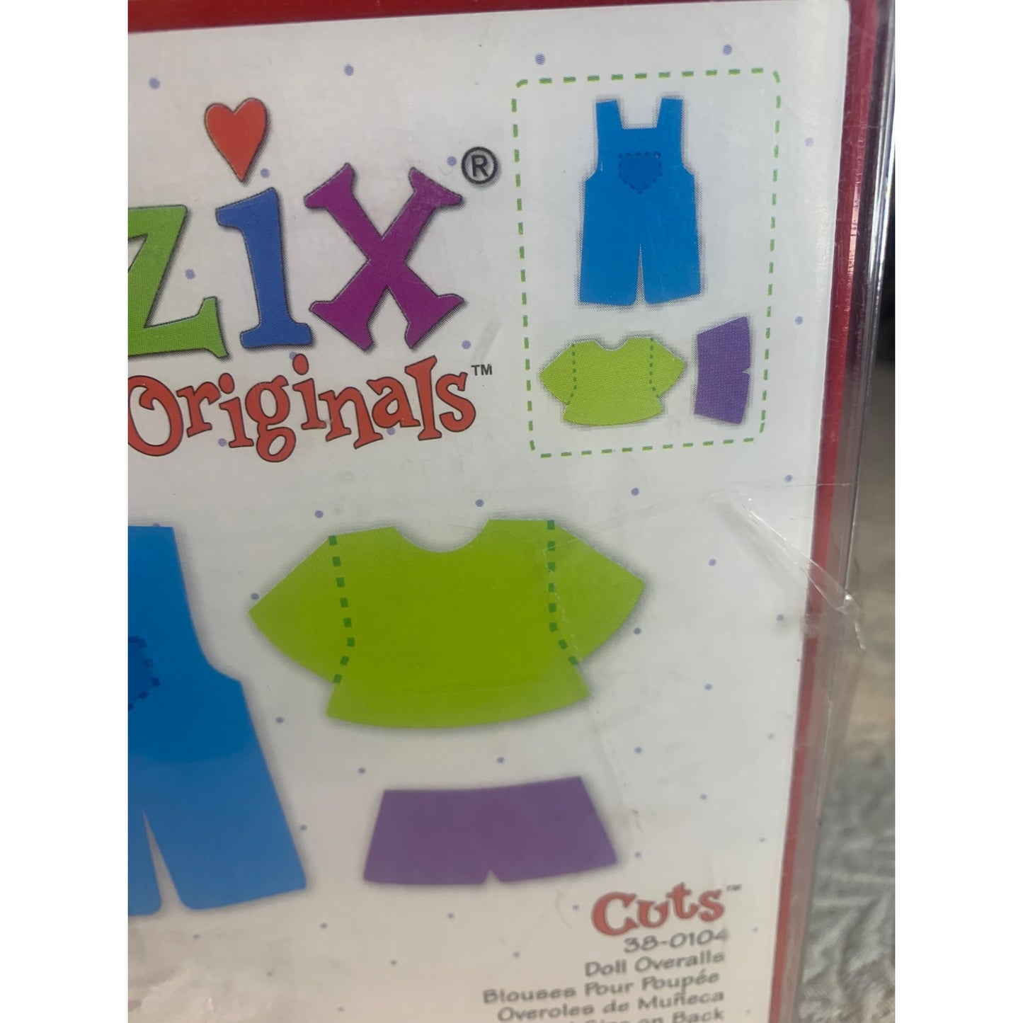 Sizzix Doll Overalls large die cut 38-0104