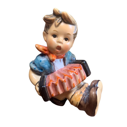 Vintage 1982 Goebel Hummel Boy with Accordion 2.5" Figurine TMK-6