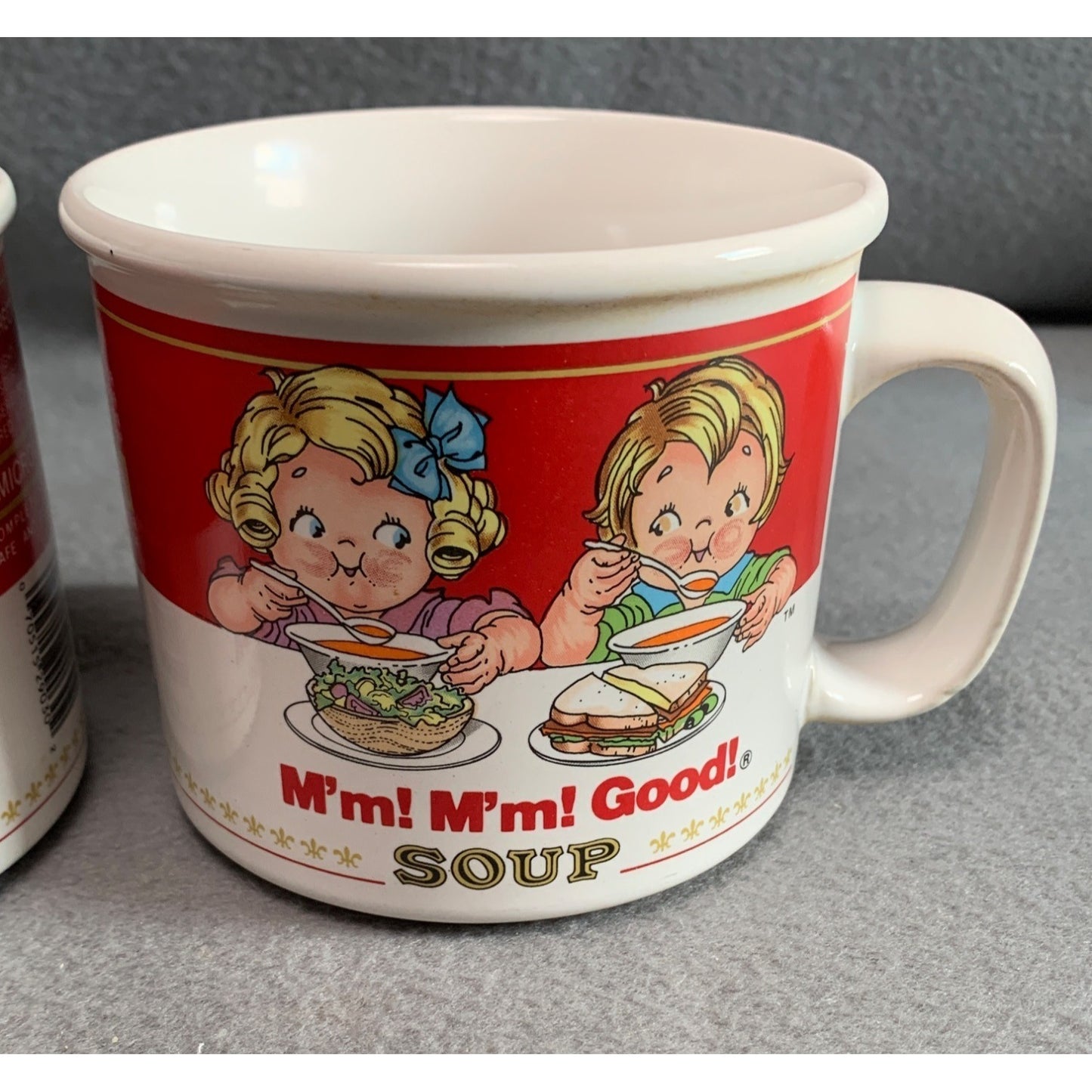 Vintage Campbells Soup Mugs Set Of 2 - Homestyle & Mm! Mm! Good!