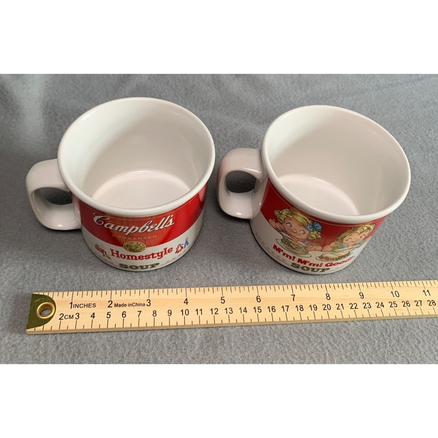 Vintage Campbells Soup Mugs Set Of 2 - Homestyle & Mm! Mm! Good!