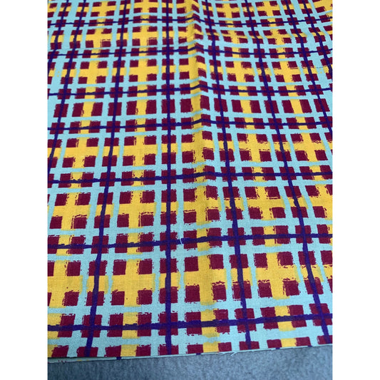 Colorful Checkered Cotton Fabric 1/2 Yard 42" Wide Crafts & Sewing Projects