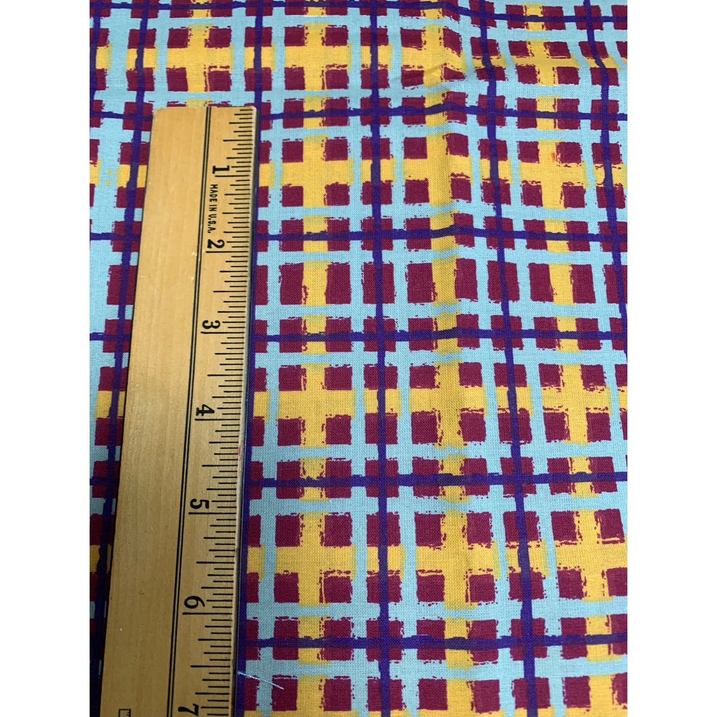 Colorful Checkered Cotton Fabric 1/2 Yard 42" Wide Crafts & Sewing Projects