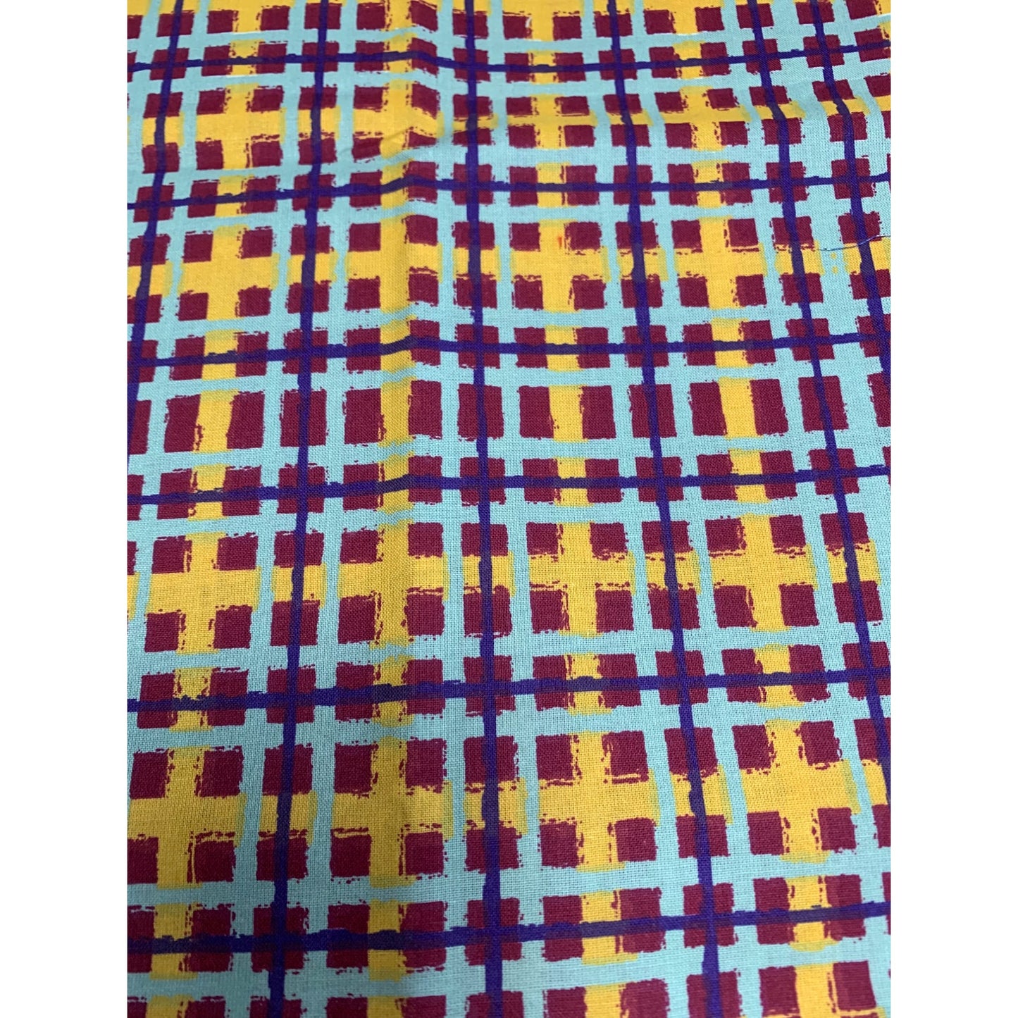 Colorful Checkered Cotton Fabric 1/2 Yard 42" Wide Crafts & Sewing Projects