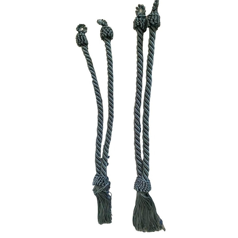 Cord & Tassel Blue Curtain Cord and Tassel Tiebacks Set of 2