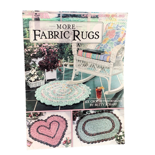 Leisure Arts "More Fabric Rugs" Crochet Patterns Booklet By Betty Scharf